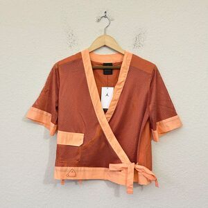 NIKE AIR JORDAN Engineer 23 Lifestyle Mesh Top Orange Oversized Fit NWT